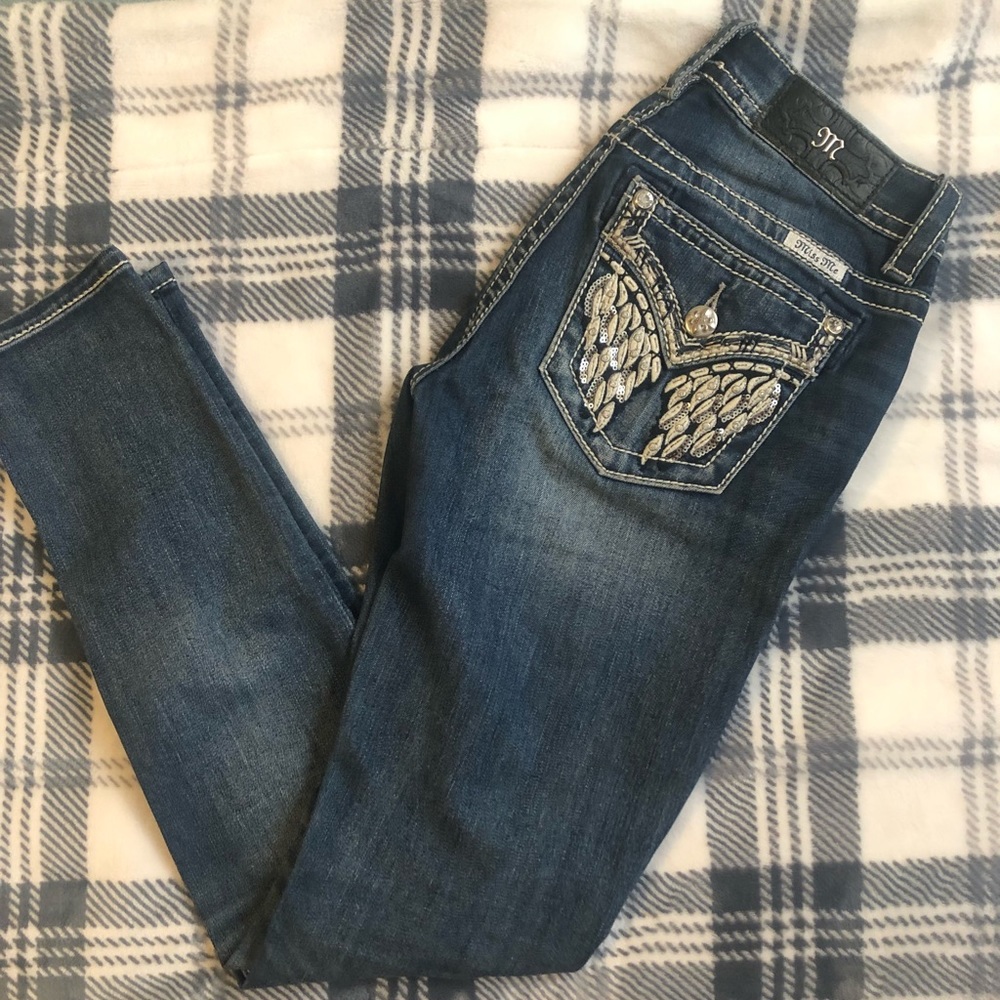 Miss me mid rise skinny angel jeans